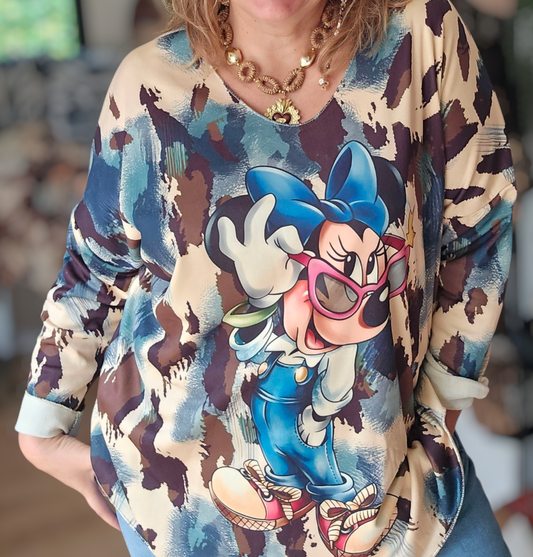 Top Minnie bleu
