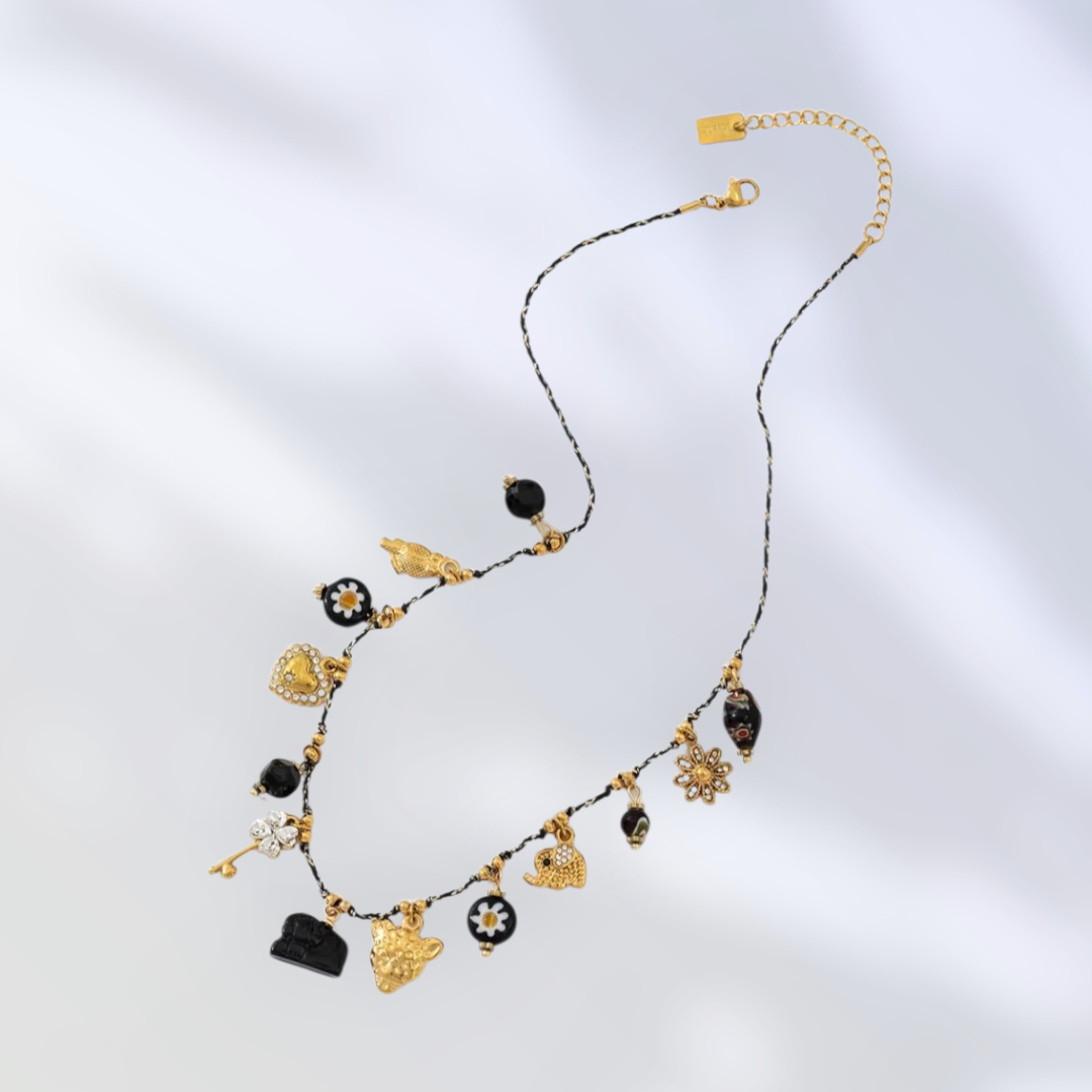 collier nocturne dore