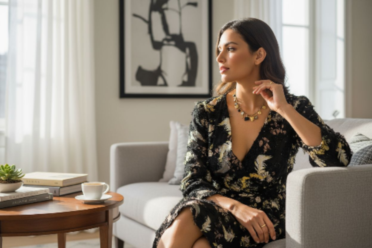 collier nocturne dore