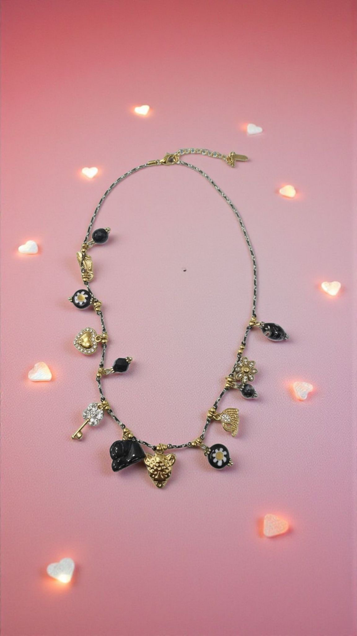 collier nocturne dore